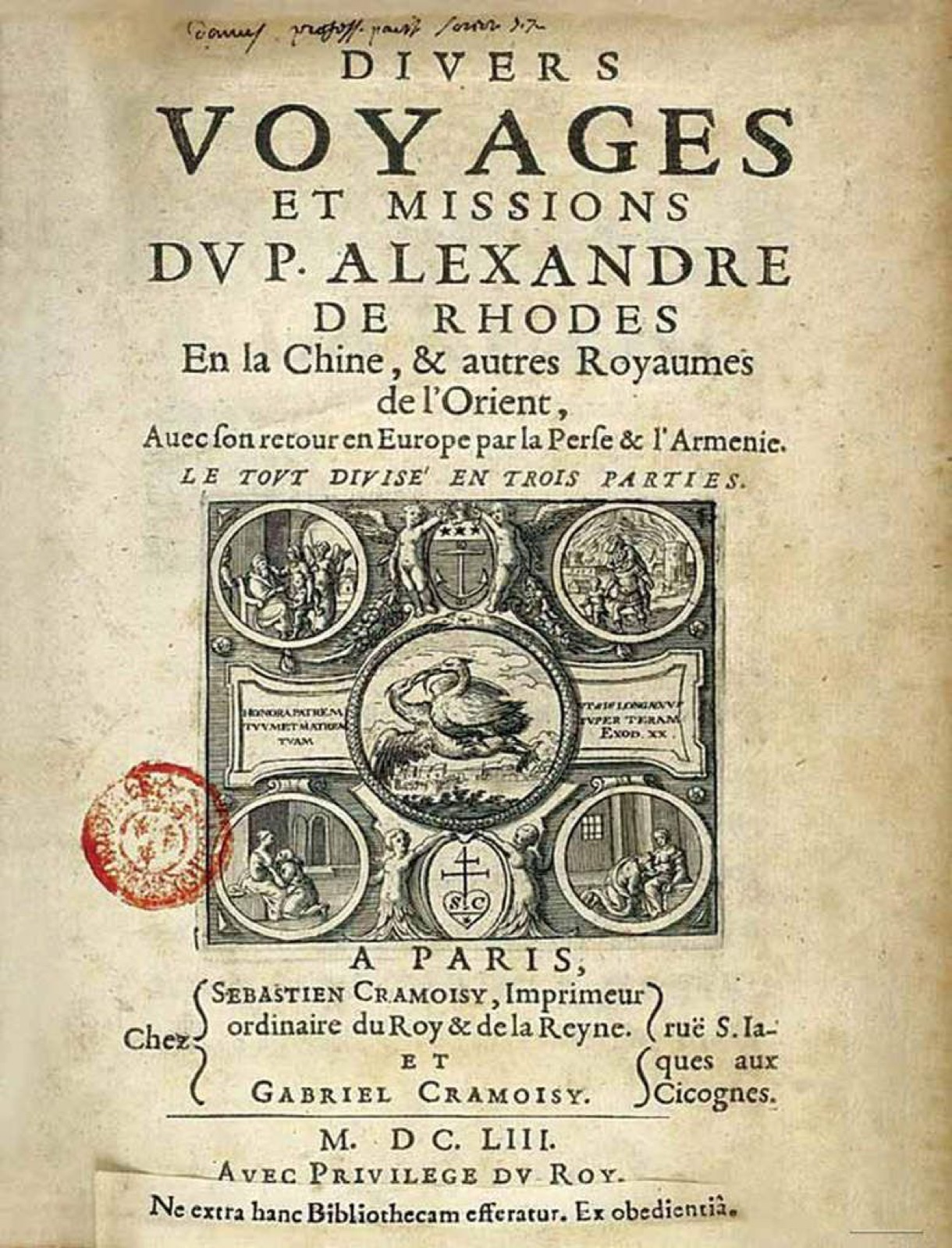 Halaman judul Divers voyages et missions.