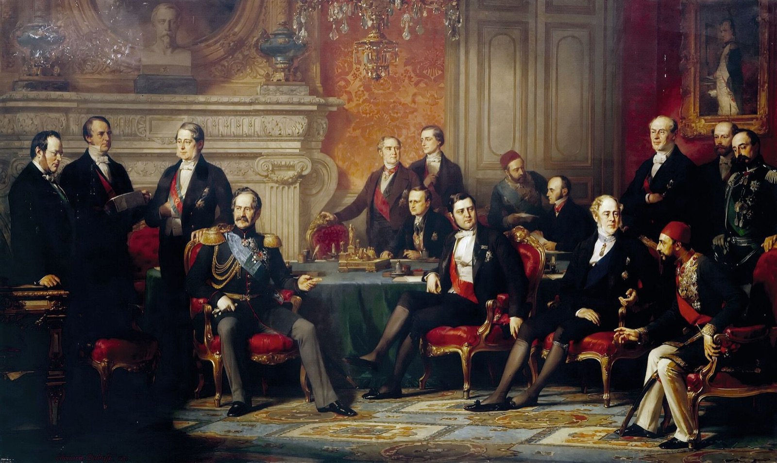 Edouard Dubufe's painting of the Congress of Paris, 1856.