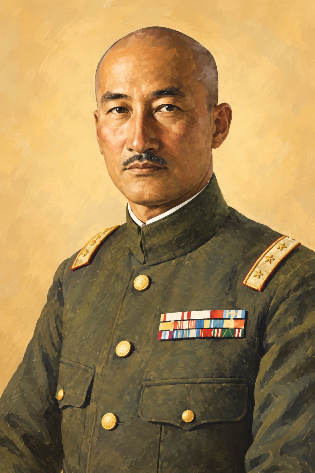 Portrait of Count Terauchi Hisaichi, Japanese general (illustration)