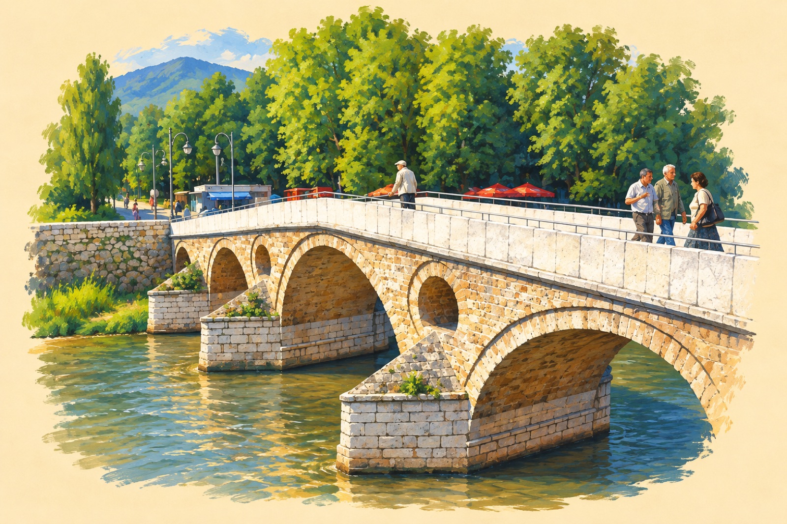 The Latin Bridge over the Miljacka river in Sarajevo, photographed in 2011 (illustration)
