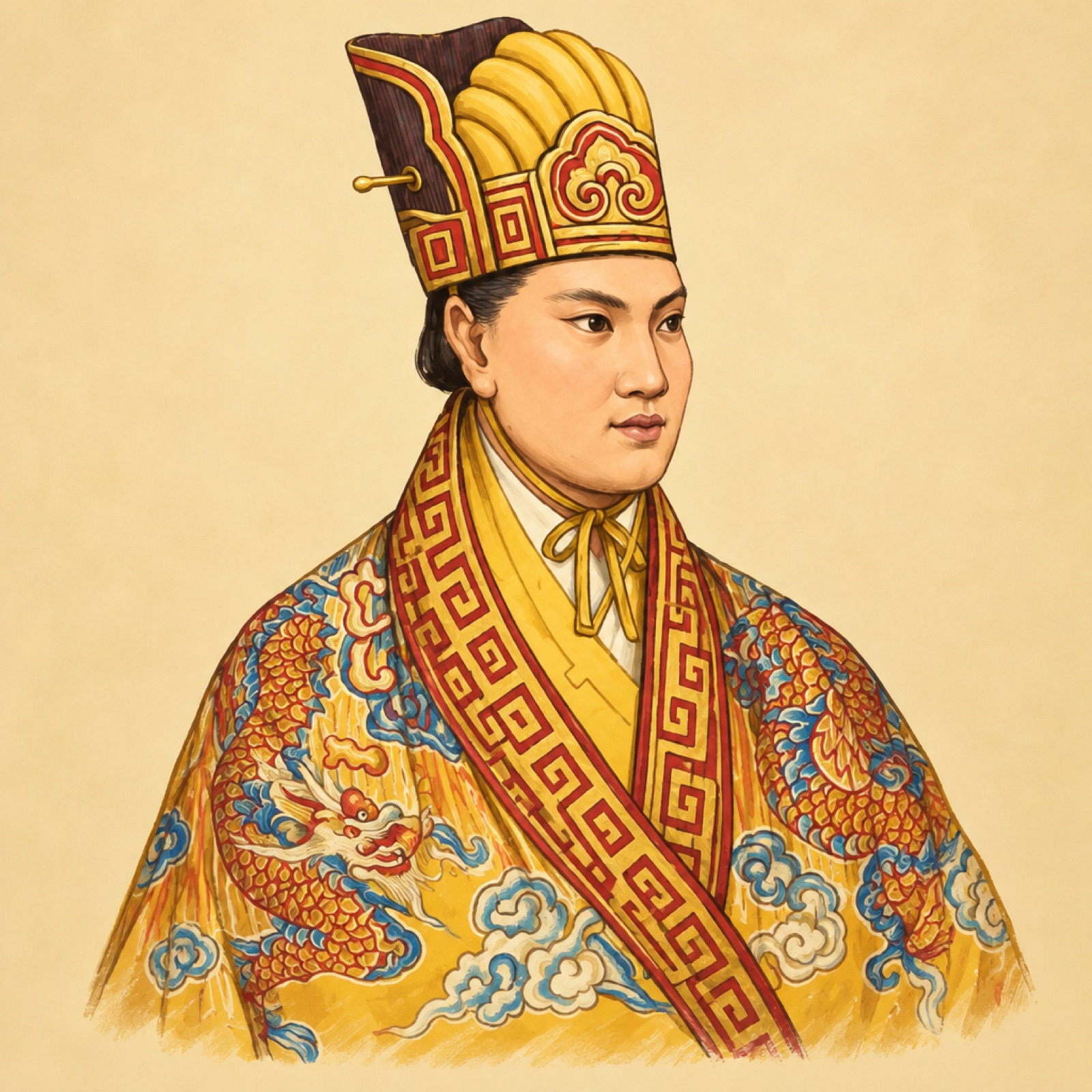 Gravure européenne de 1853 censée représenter Hong Xiuquan, le chef taiping. (illustration)